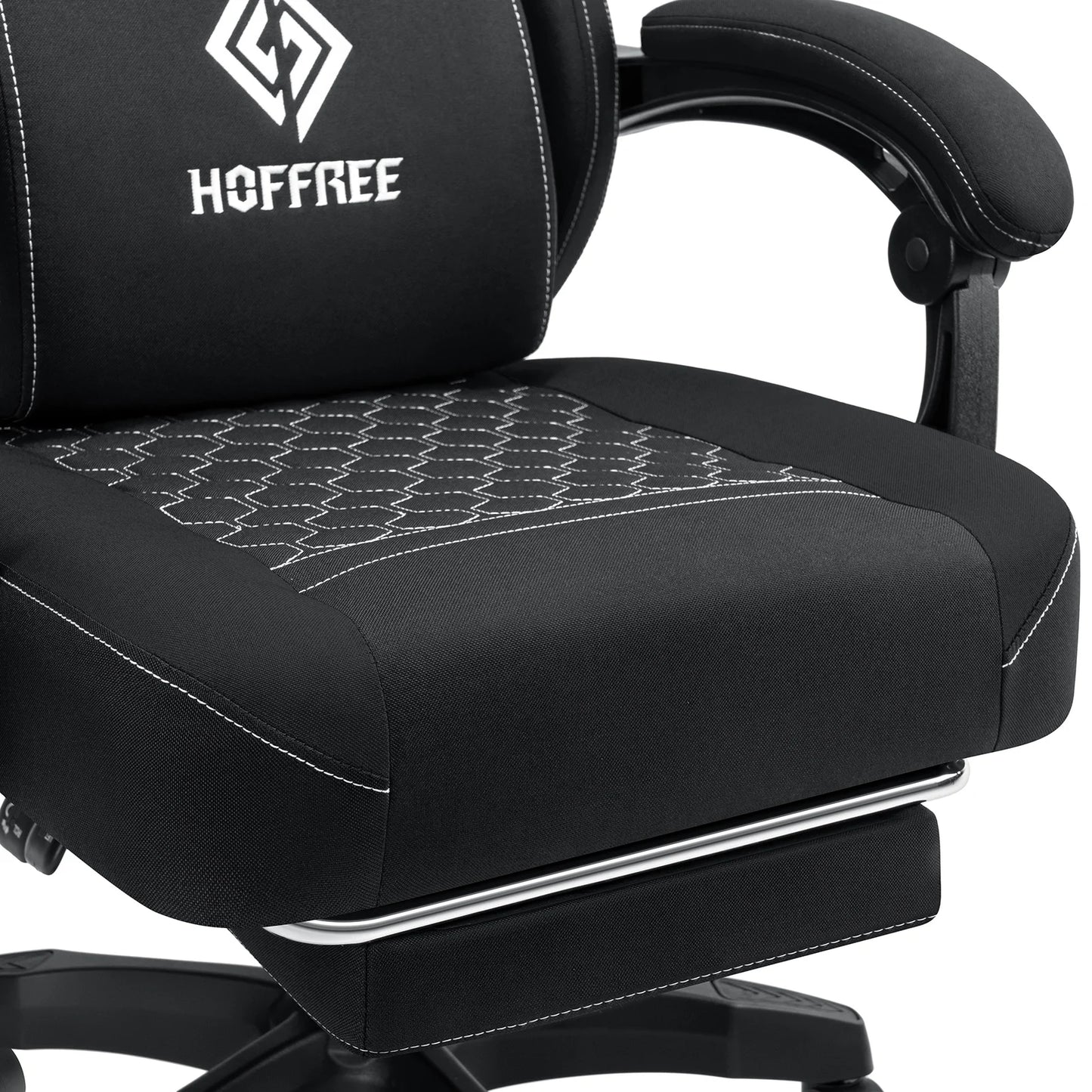 Ergonomic Office Chair With Footrest Lumbar Cushion Bluetooth Speaker 2-Point Massage Height Adjustable Gaming Racing Chair Sofa
