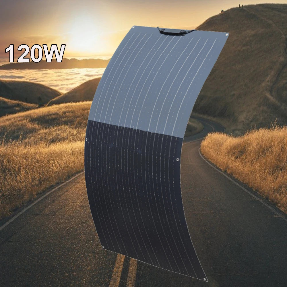 360w 300w 240w 200w 120w Flexible Solar Panel Kit 12v Battery Charger Monocrystalline for Home Boat RV EU USA Ship