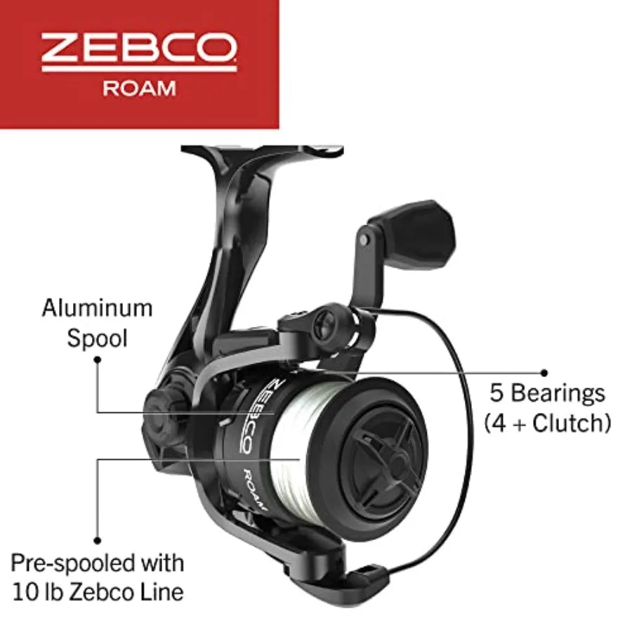 Spinning Reel and Fishing Rod Combo with Split ComfortGrip Rod Handle for Enhanced Control and Precision in Freshwat