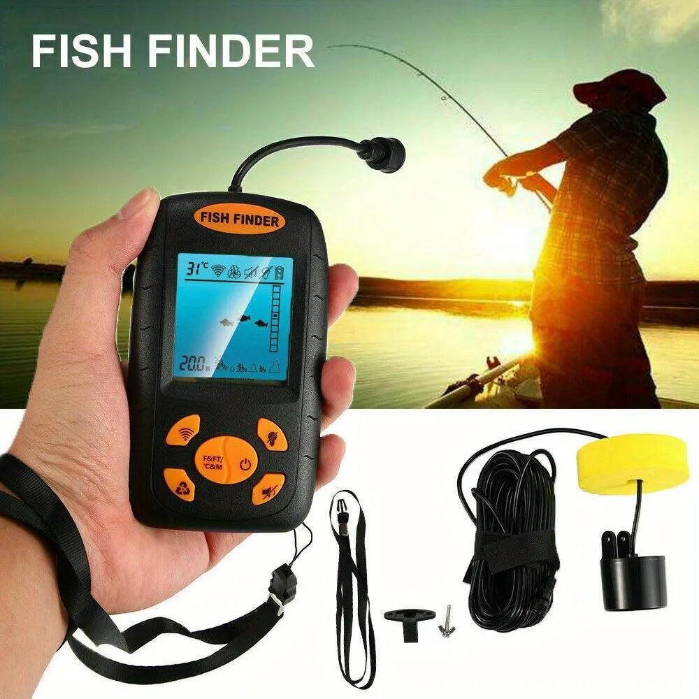 2.3'' Quality Portable Fish Finder Echo Sonar Alarm Sensor Transducer Fishfinder