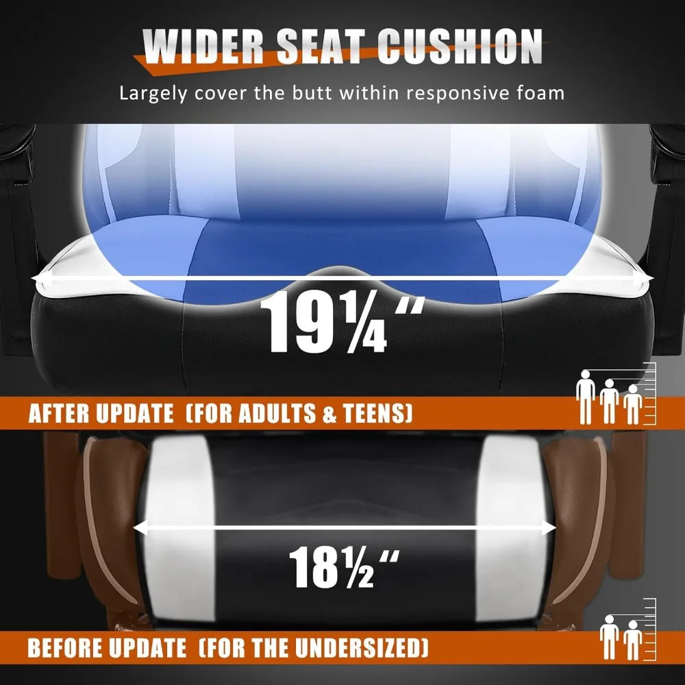 Gaming Chair with Footrest, Reclining Video Game Chairs for Adults with Lumbar Support, Linkage Armrests, Ergonomic Computer Cha