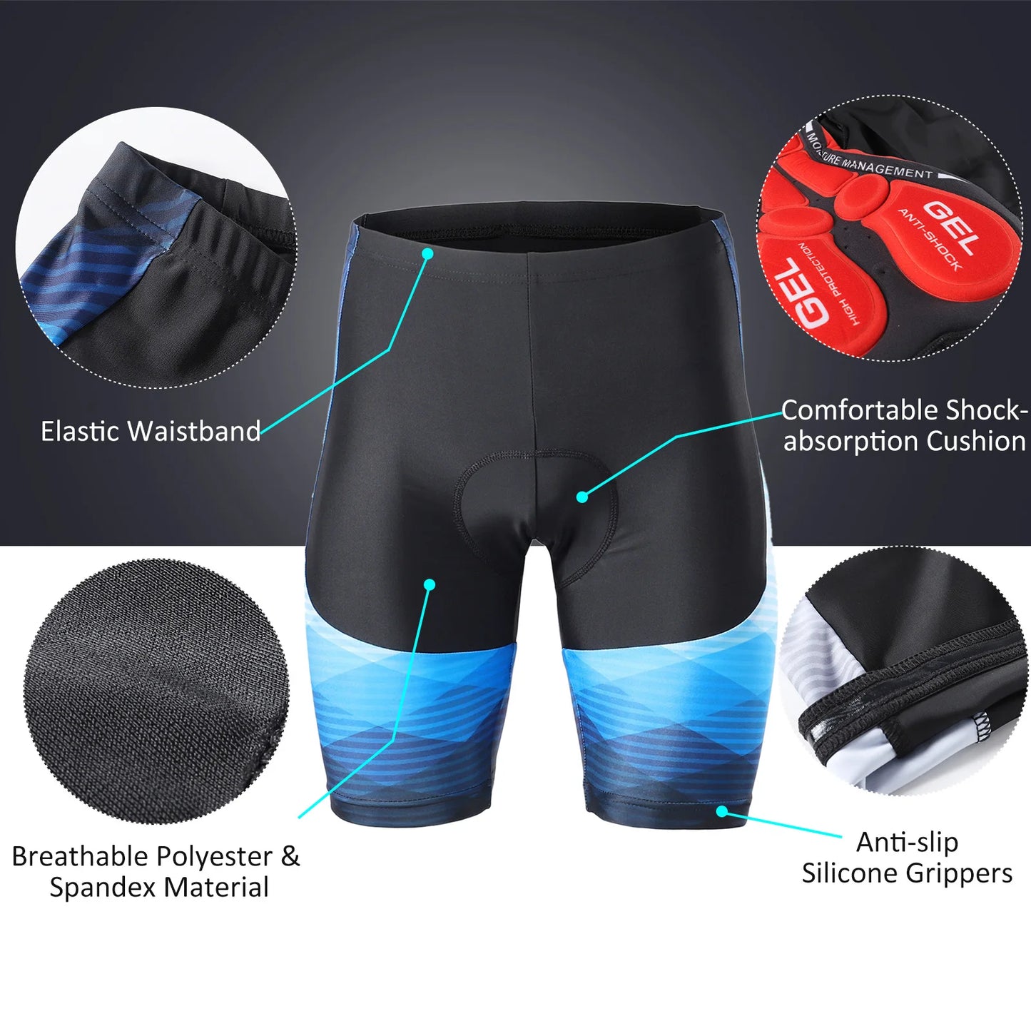 Lixada Men Cycle Jersey Breathable Short Sleeve Bike Shirt and Padded Shorts   Clothing Suit Cycle clothing set