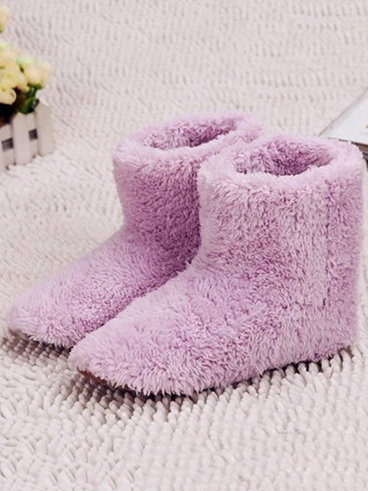 Women Men Electric Heating Shoes USB Heated Shoes Couples Home Shoes for Cold Weather