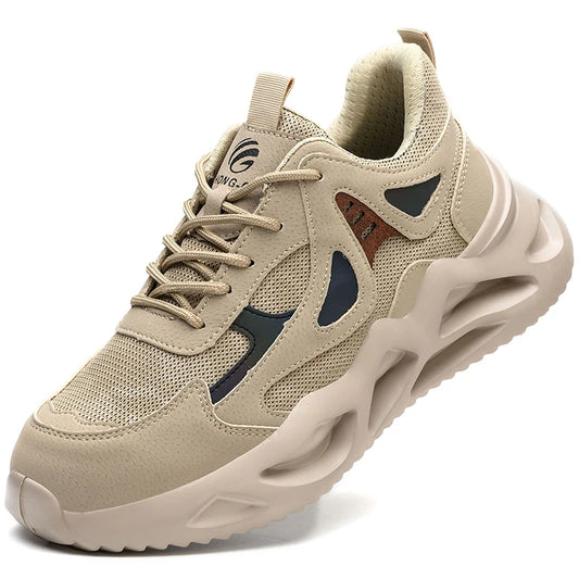 Lightweight Safety Shoes Men Work Shoes Steel Toe Work Boots Breathable Outdoor Sneakers Man Breathable Shoes Protective Boots