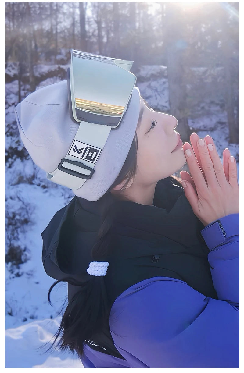 KAPVOE New Outdoor Photochromic Ski Goggles Winter Snow Sports for Unisex Snow Glasses UV400 Anti-fog Magnetic Snowboard Glasses