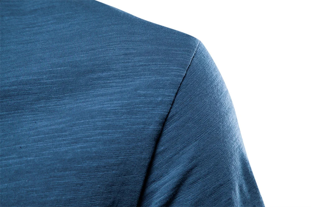 Brand Quality 100% Cotton Men T-shirt V-neck Fashion Design Slim Fit Soild T-shirts Male Tops Tees Short Sleeve T Shirt For Men