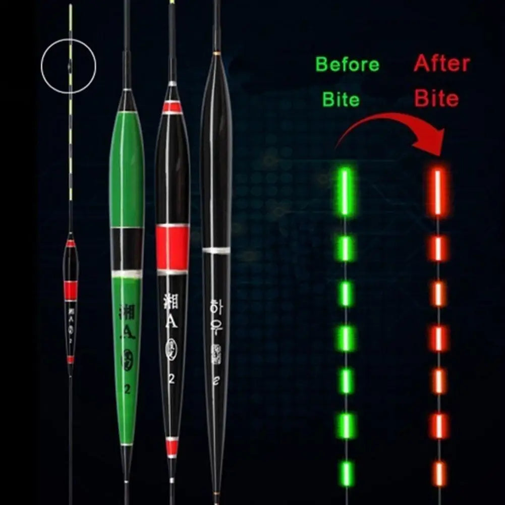 Battery Operated Night Fishing Float - Long-Distance Wood Light Bobber for River Fishing