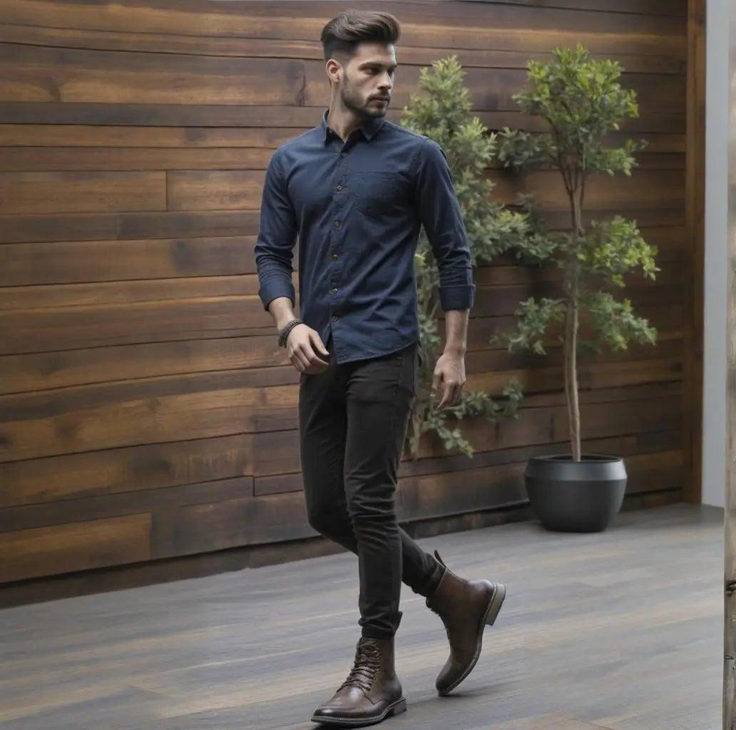 Men Ankle Boots Fashion Brand Comfortable Casual Men Boots