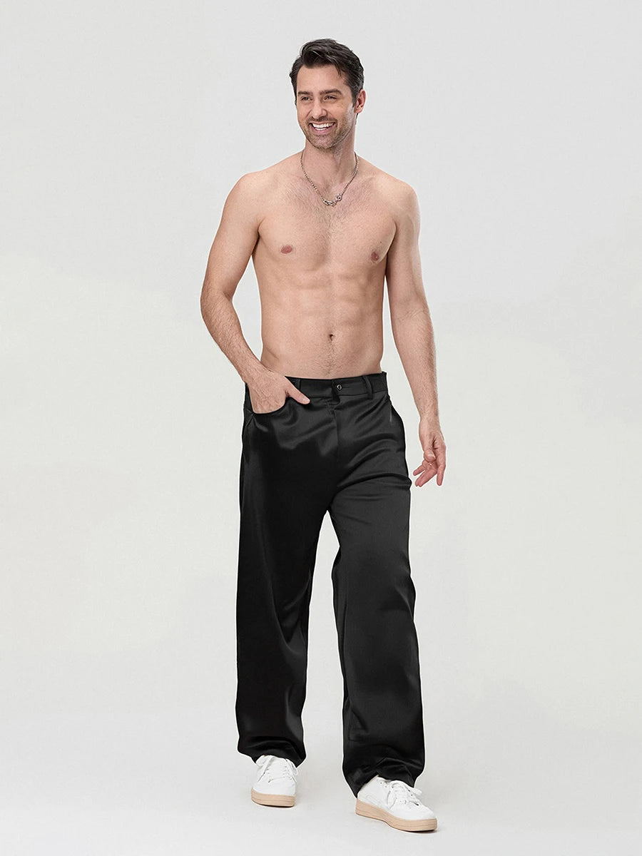 Classic Men s Formal Trousers  Fit Dress Pants Business Office Work Straight Leg Suit Trousers with Pockets for Spring