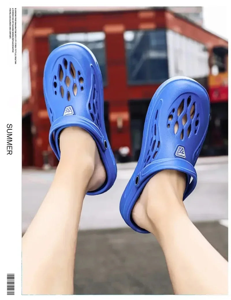 Plus Size 47 48 49 Men Summer Clogs Sandals EVA Slippers Men and Women Garden Shoes Beach Sandals Couple's Outdoor House Slides