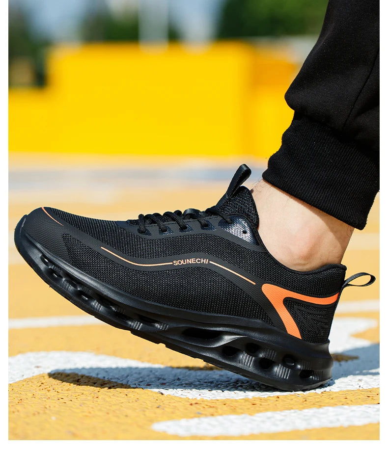 Men's Safety Shoes Anti-Impact Anti-Piercing Lightweight Work Boots Lightweight Breathable Sporty Design for Outdoor Work Shoes