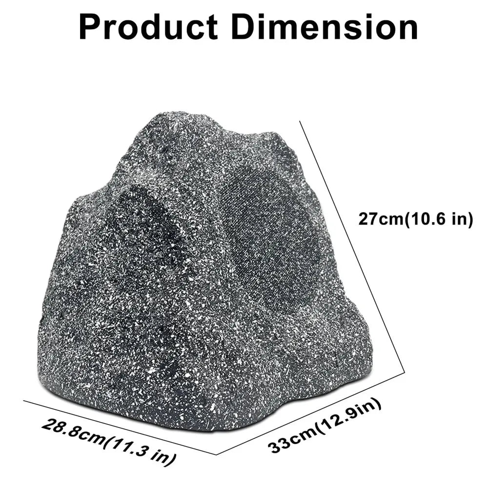 Herdio 8" Outdoor Bluetooth Rock Speakers HD Digital Stereo Effect Tweeter Waterproof Resin Material a Pair for Garden Pool