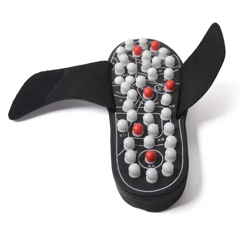 A Pair Of Acupoint Massage Slippers For Both Men And Women, Chinese Style Acupoint Rotating Foot Massage Shoes, Unisex Style
