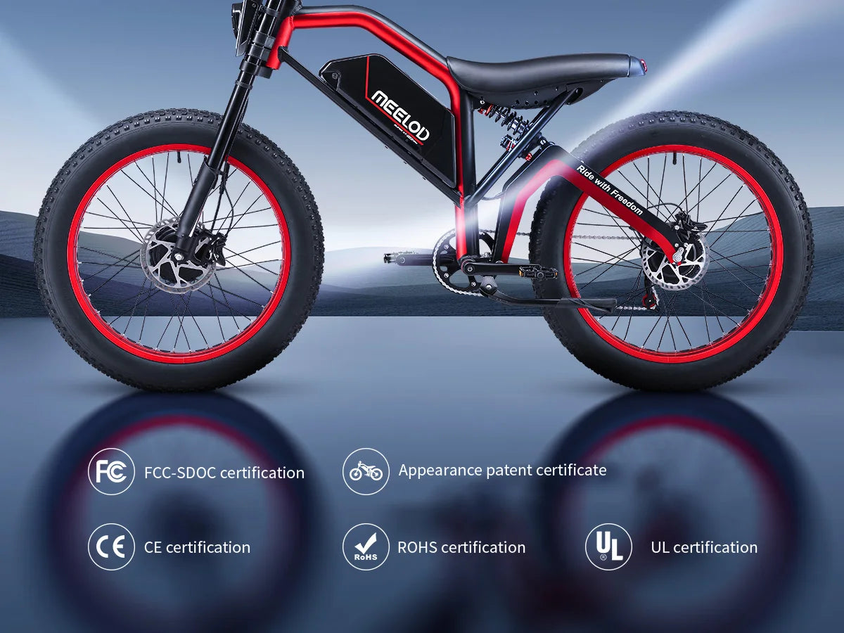 MEELOD XT600DL  adult E-bike 1000W*2 52V25Ah battery commute Electric Bike,26-inch Fat Tire E-Mountain bike