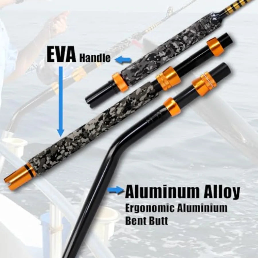 1Piece Saltwater Offshore Trolling Rod 6Feet Big Game Rod Conventional Boat Fishing Pole