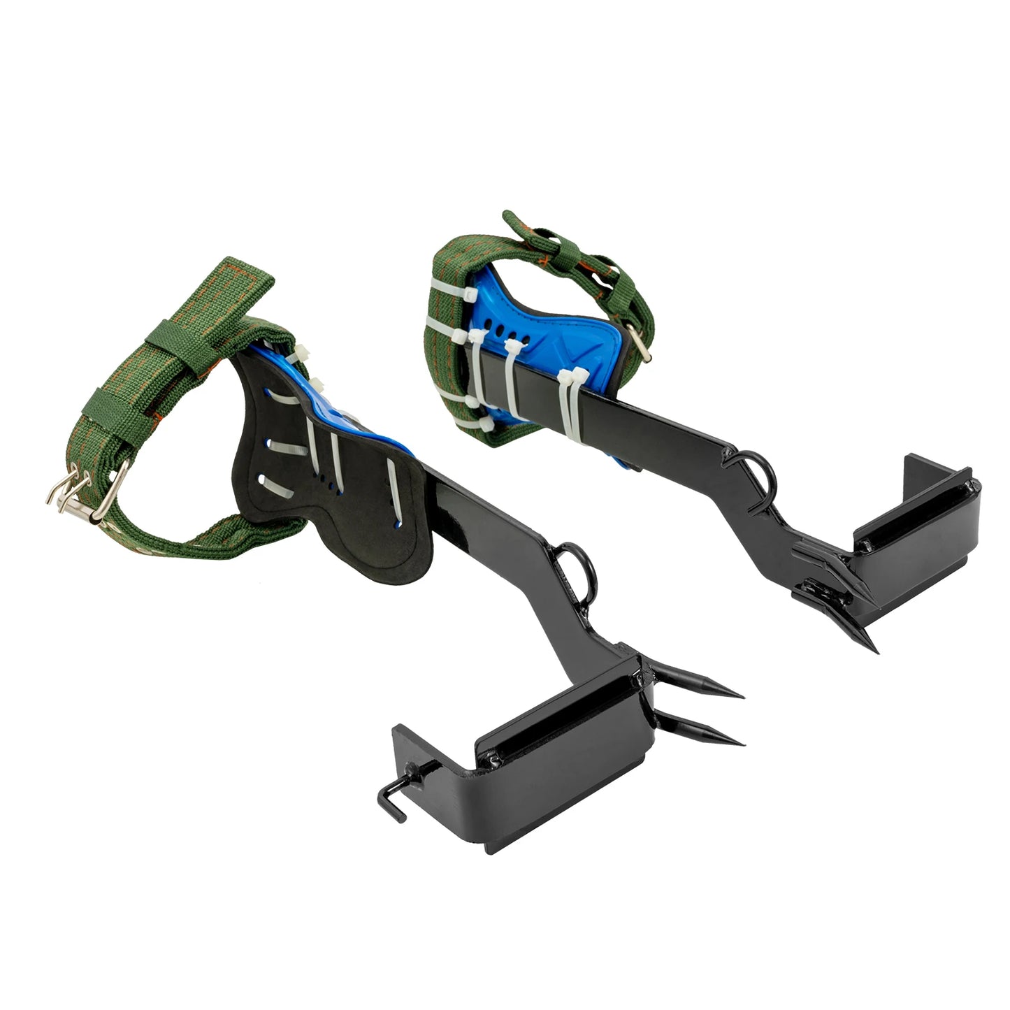 Tree Climbing Spike Set Portable Piercing Tree Climbing Tool with Safety Belt Load 100kg for Climbing Logging Picking Hunting