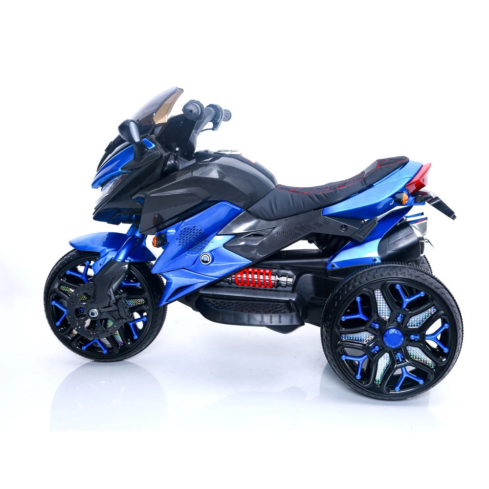 12V Kids Motorbike: Features Training Wheels, Manual Hand Throttle Control, Sparkling LED Tires, and a Premium PU Seat