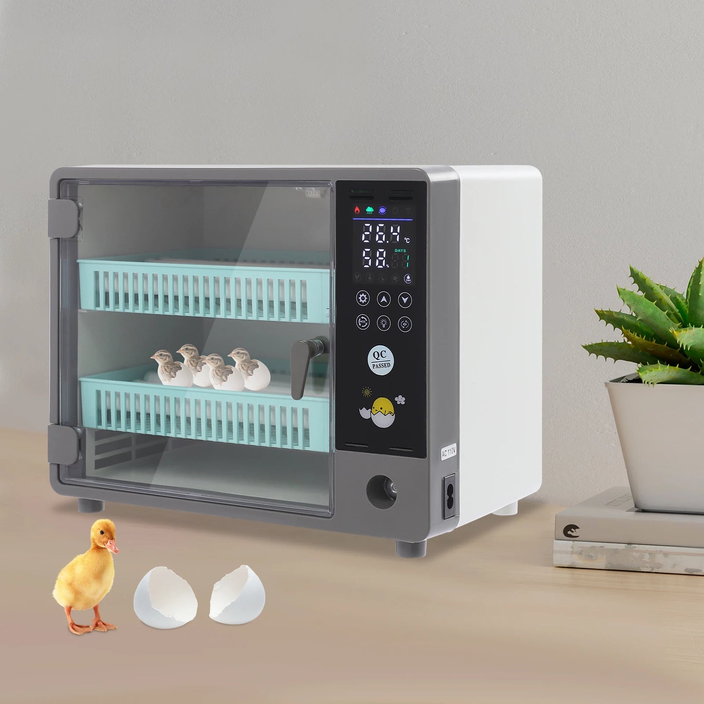 24 Egg Incubator for Chicken Duck Goose Automatic Turner Humidifier US Plug