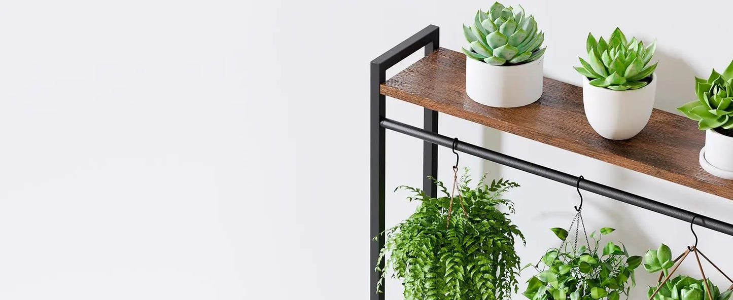 Large Plant Stand Indoor with Grow Light , 5 Tiers 12 Pots Holder, 72" Tall Metal Plant Shelf, Heavy-Duty Rectangle Display Rack