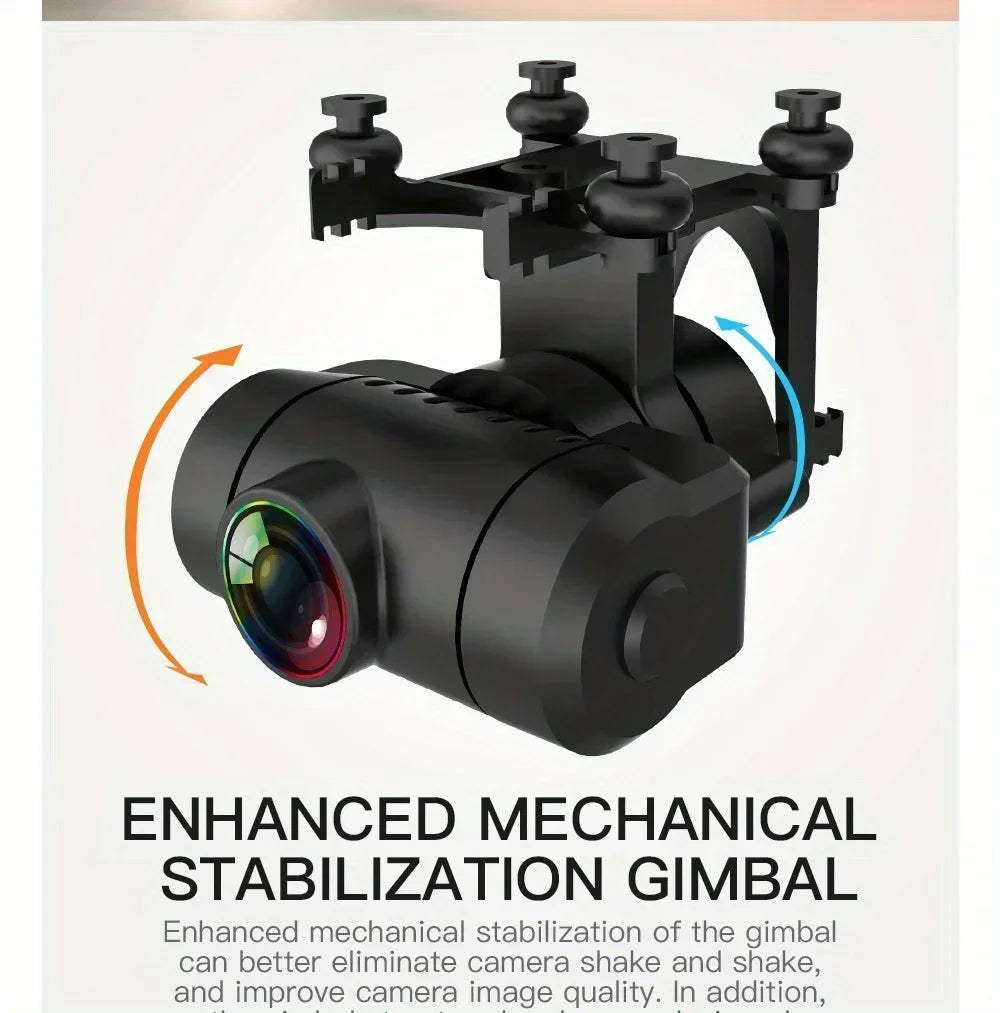 KF102 4K HD GPS Drone with Dual Camera 2-Axis Gimbal Optical Flow WiFi FPV Foldable Quadcopter Toy Perfect Gift for Kids Adults