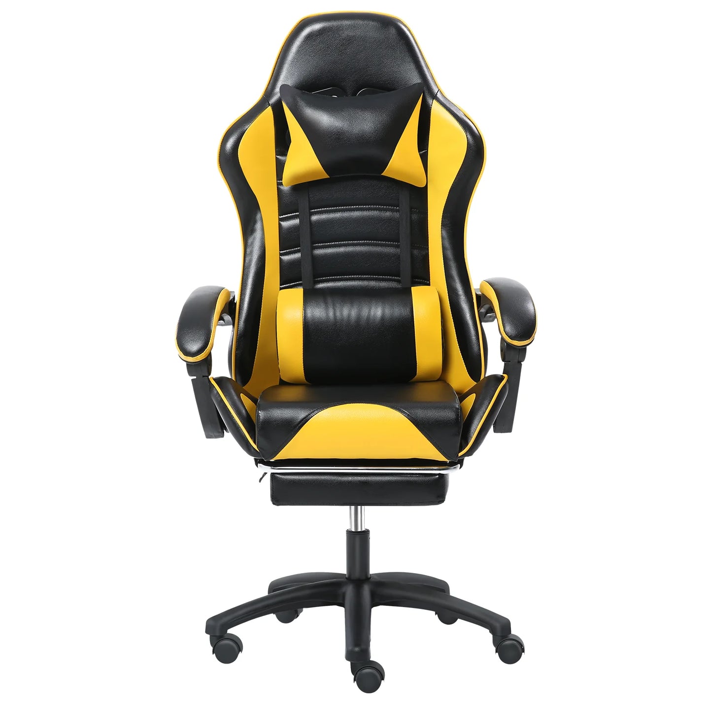 Ergonomic Gaming Chair for Adults, Comfortable Computer Chair for Heavy People, Adjustable Lumbar Office Desk Chair with Wheels,