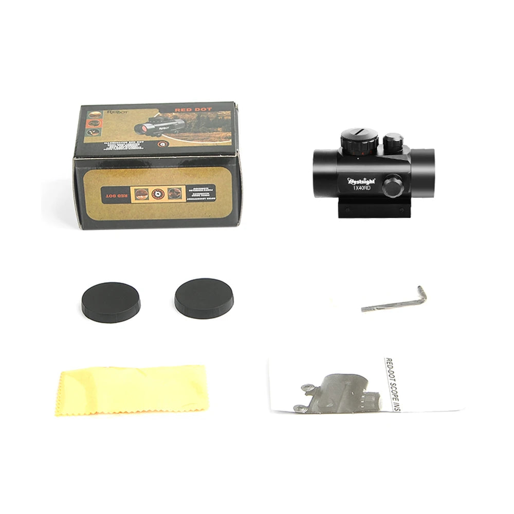Red Dot Sight 1x40mm Reflex Sight Waterproof & Shockproof & Fog-Proof Red Dot Scope with 1 inch Riser Mount