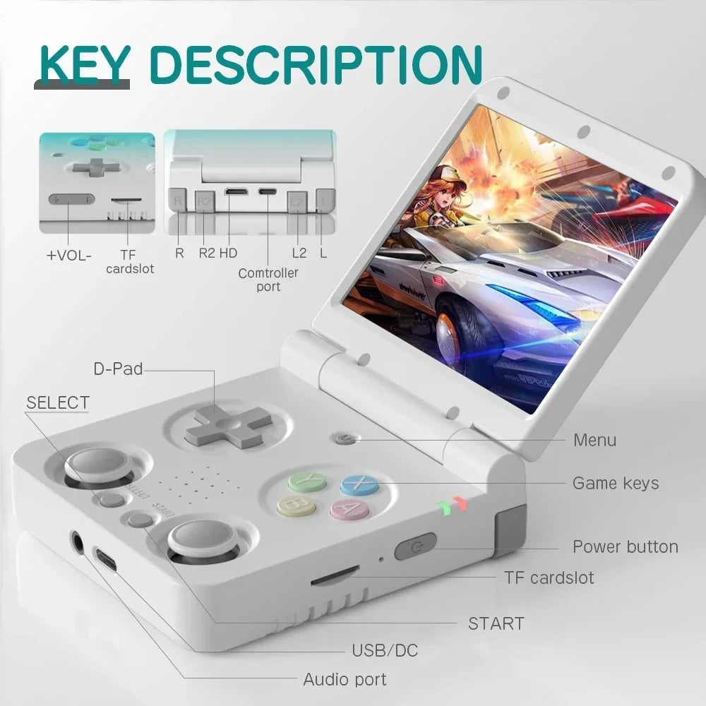 Miyoo Flip V2 Fold Handheld Game Players Consoles Portable Video Game 3.5'' IPS Linux System Retro Game Console Collapsible Gift