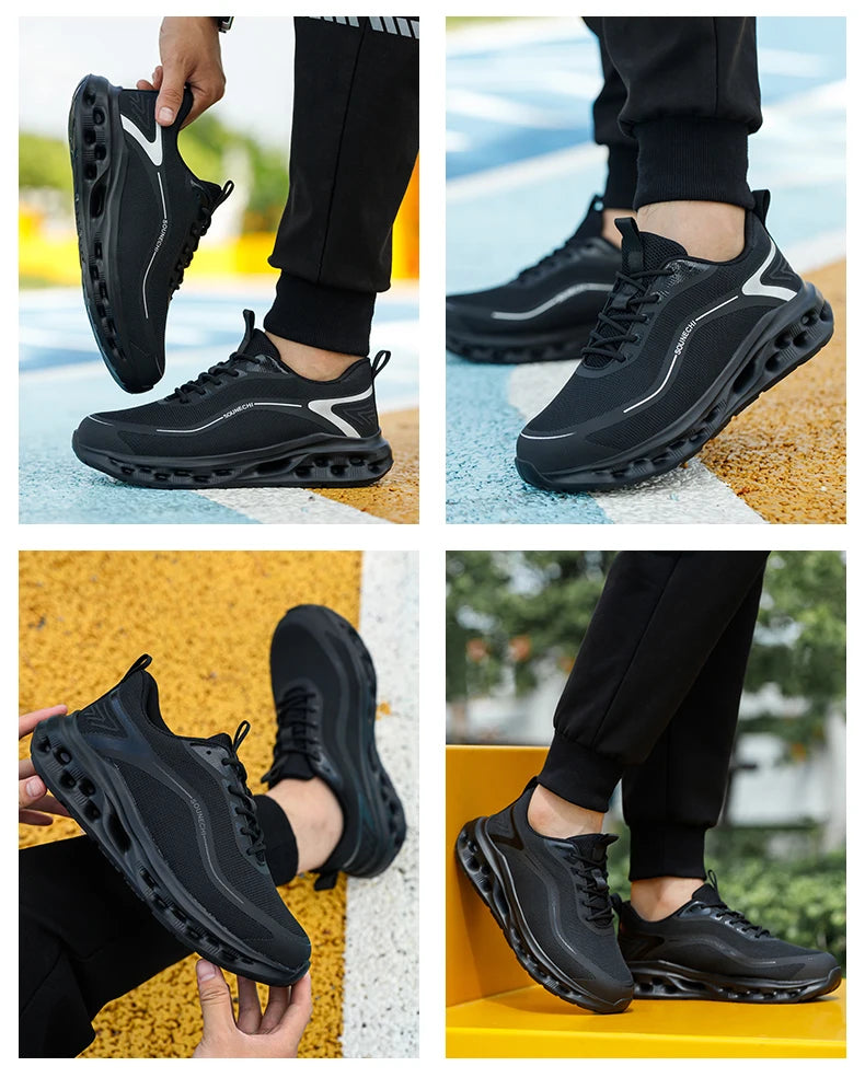 Men's Safety Shoes Anti-Impact Anti-Piercing Lightweight Work Boots Lightweight Breathable Sporty Design for Outdoor Work Shoes