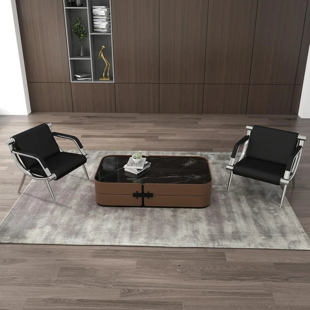 PU Leather Waiting Room Chairs, 2-Piece Set, Office Reception Furniture, Guest Lobby Sofa Seats with Arms for Air Travelers