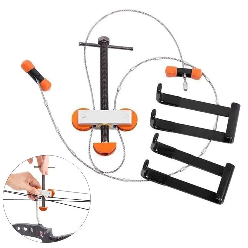 Compound Bow Press Quad Limb Brackets Portable Handheld Archery Tool Target
