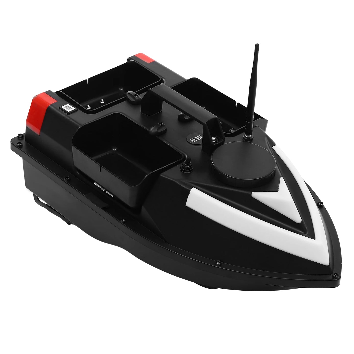 RC Fishing Bait Boat with Depth Sounder and GPS 3 Boxes Bait Boat Fishing Boat w/Remote Control Auto Return RC Fish Boat