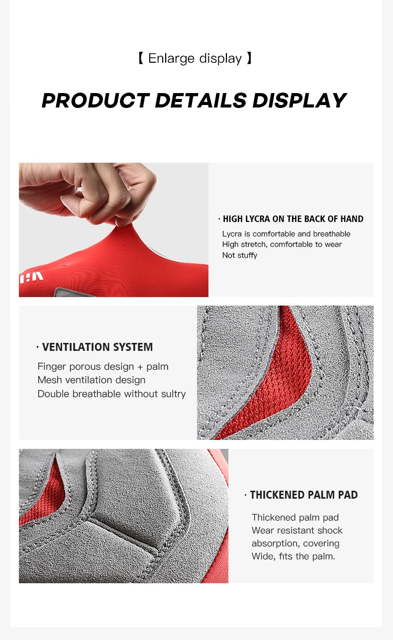 Spring Touch Screen Fingers Gloves Shockproof Gel Sports Cycling Gloves MTB Road Bike Riding Racing Women Men Bicycle Gloves