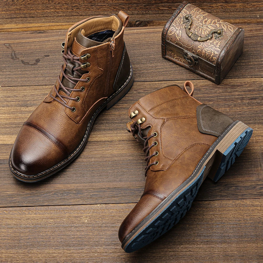 Men Ankle Boots Fashion Brand Comfortable Casual Men Boots