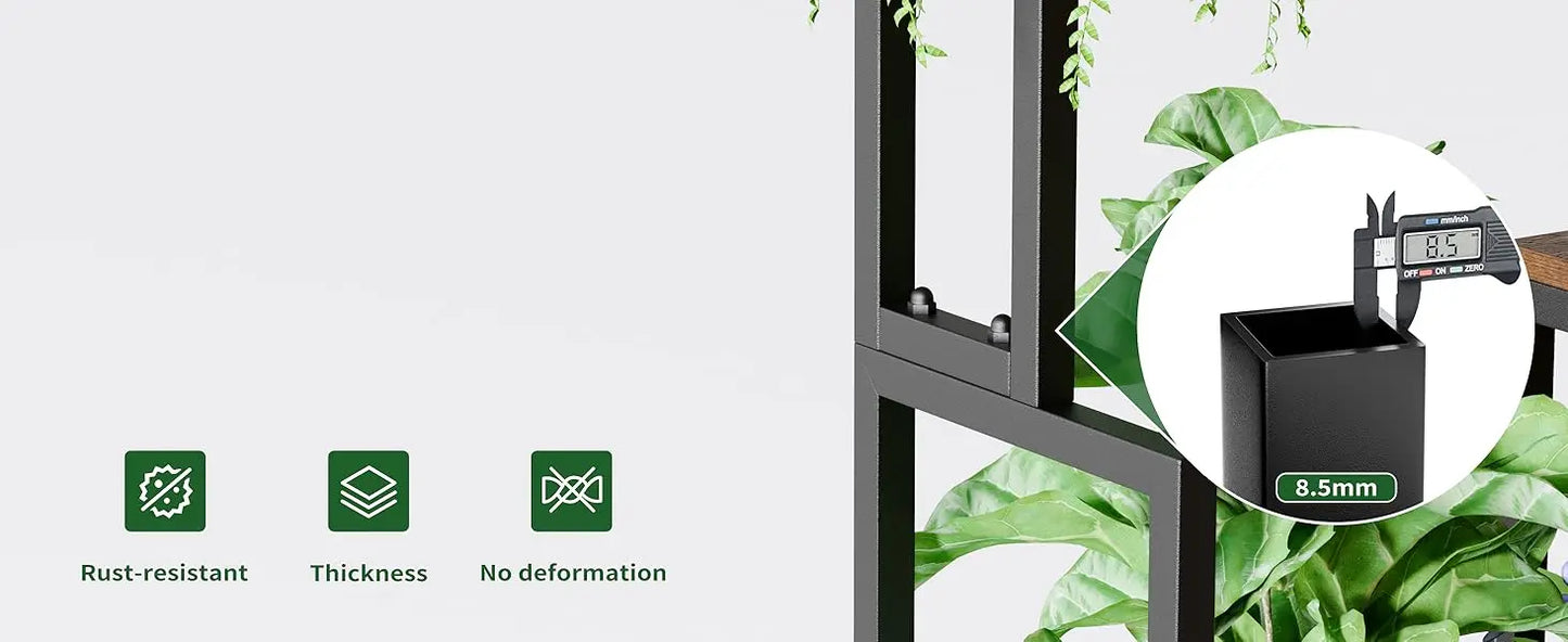 Large Plant Stand Indoor with Grow Light , 5 Tiers 12 Pots Holder, 72" Tall Metal Plant Shelf, Heavy-Duty Rectangle Display Rack