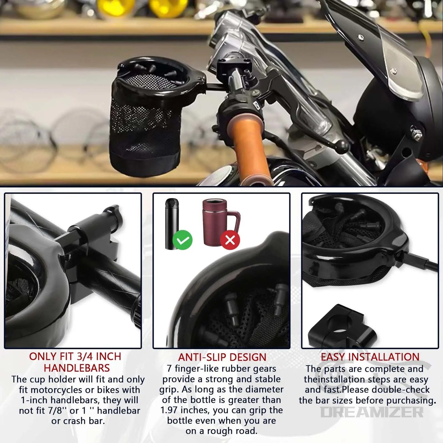 25MM Motorcycle Drinking Holder Cup For Honda Goldwing 1800 GL1800 2001-2015 F6B 2013-2015 New Rear Passenger Drink Cup Holder