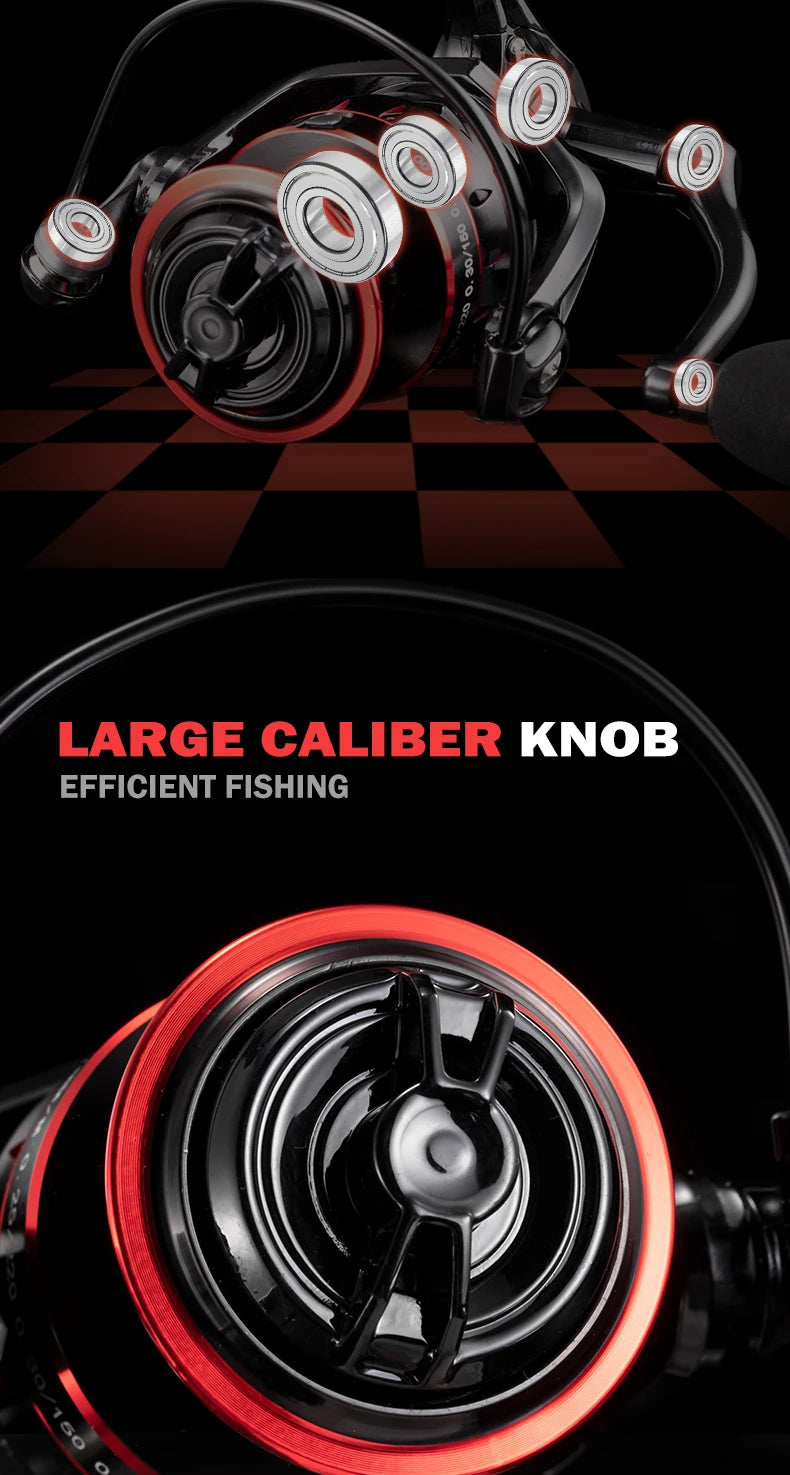 HJ Fishing Reel Spinning Reel Metal Reel Cup 10KG Max Drag Power Spinning Wheel High Speed Adapt to Any Water Body