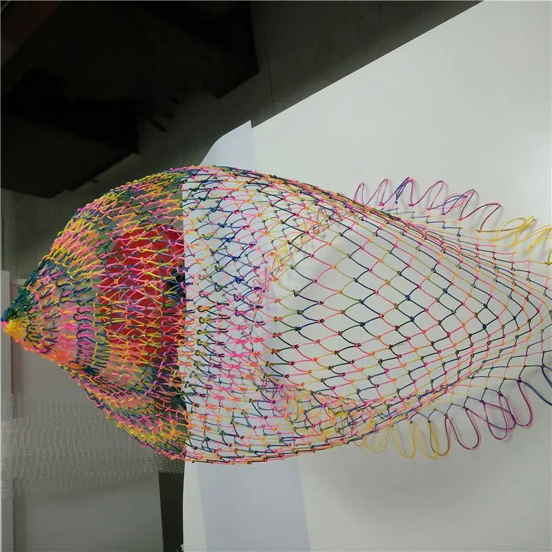 Depth Nylon Fishing Net Collapsible Rhombus Mesh Hole Folding Dip Net Outdoor Fishing Tools Fishing Catchers Planting Tackle
