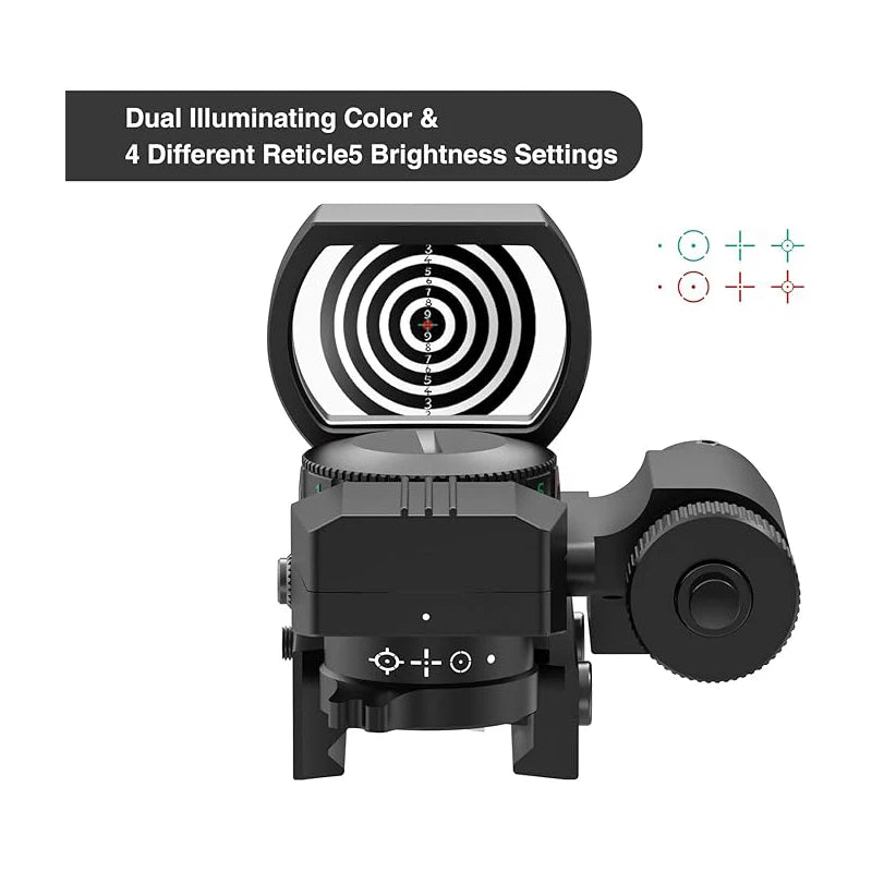 Feyachi Reflex Sight - 4 Reticle Red & Green Dot Sight Optics with Red Laser Sight Less Than 5mW Output for Picatinny Rails