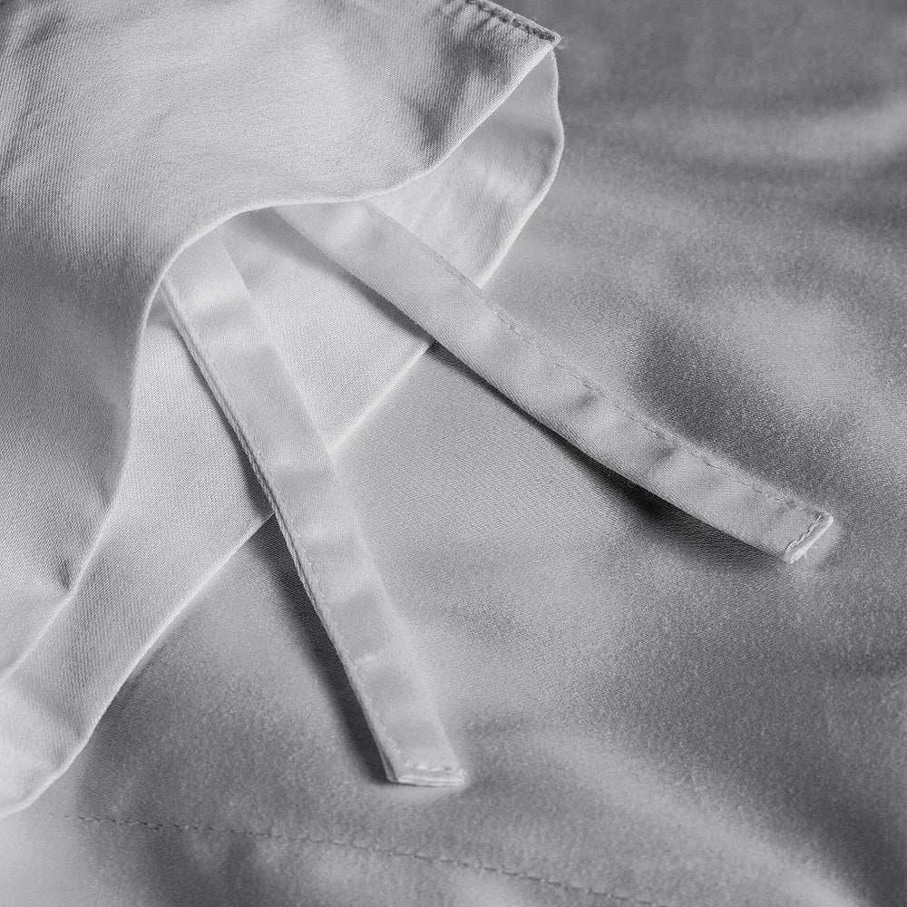 Peruvian Pima Cotton 415 Thread Count Percale Duvet Cover Set - Full/Queen, 100% Pima Cotton, 3-Piece (1 Duvet Cover, 2 Pillowca