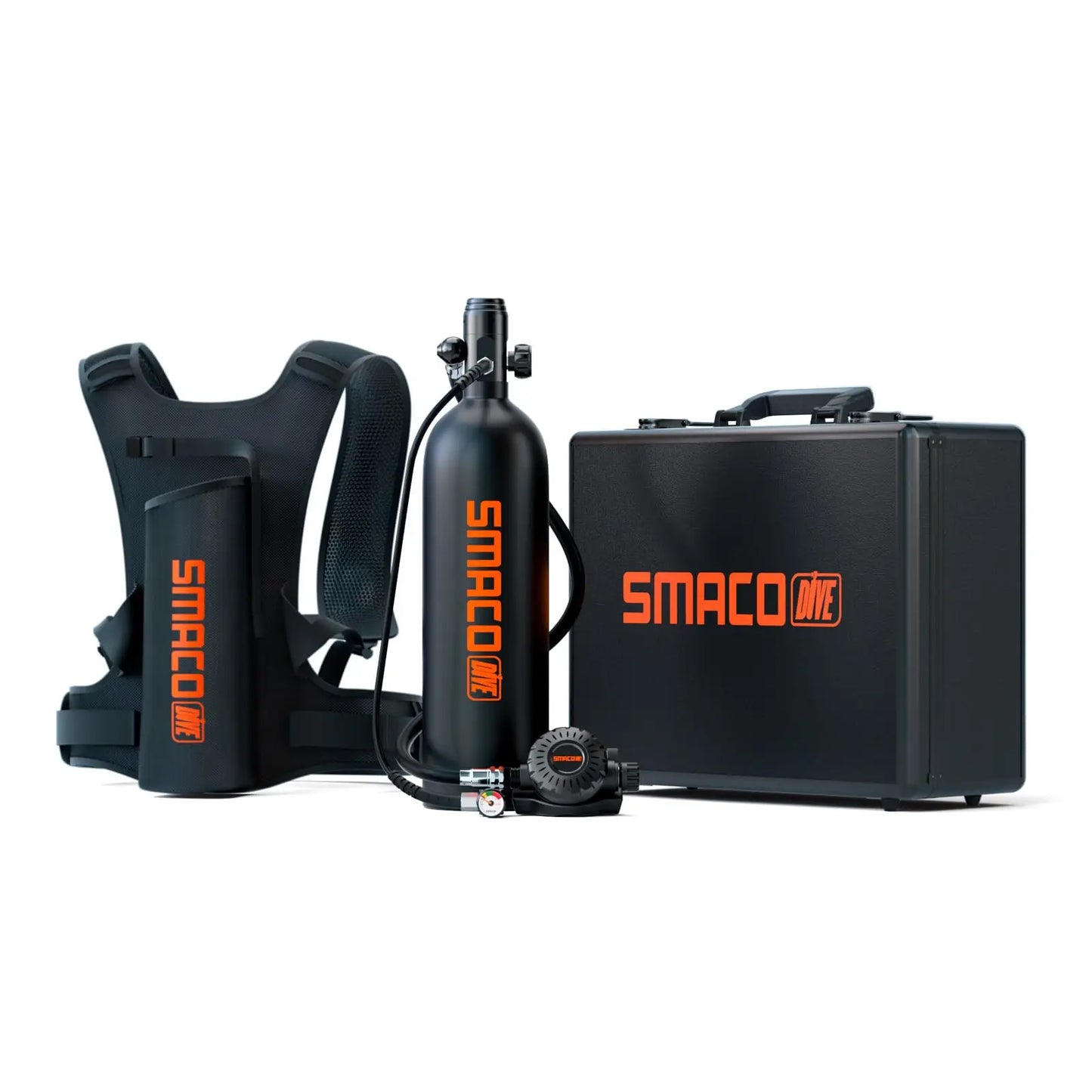 SMACO Portable Mini Scuba Tank and Lung Tank System, 1.9L Diving Gear with 3000 PSI, Up to 10 Minutes Dive Time