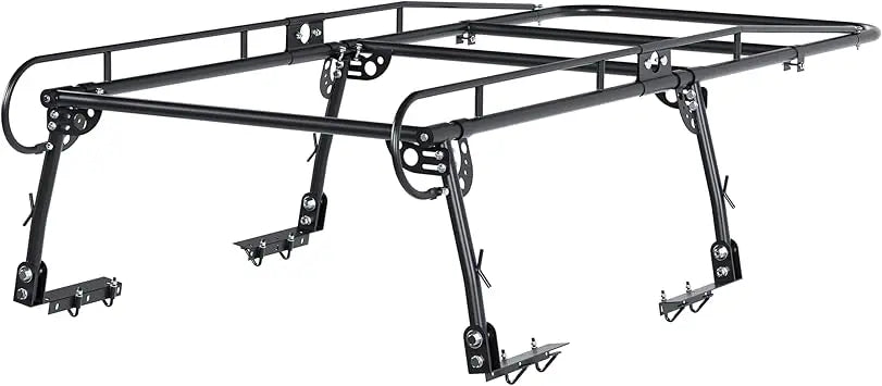 Adjustable Truck Ladder Rack 1000lbs Weight Capacity 55-1/8"(W) x 139-5/8"(L) x 32-1/4"(H) Heavy Duty Steel Lumber Utility Kaya