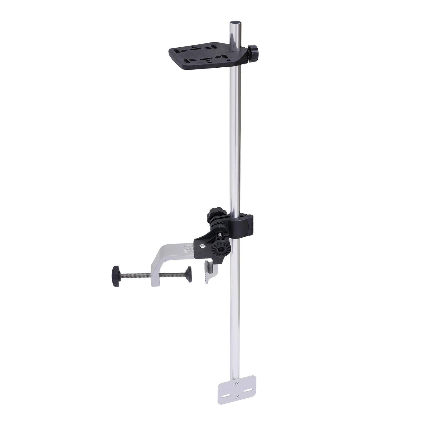Portable Transducer Mount,Universal 360° Adjustable Rotating Fish Finder Mount Transducer Pole Mount for Boat Canoe Kayak