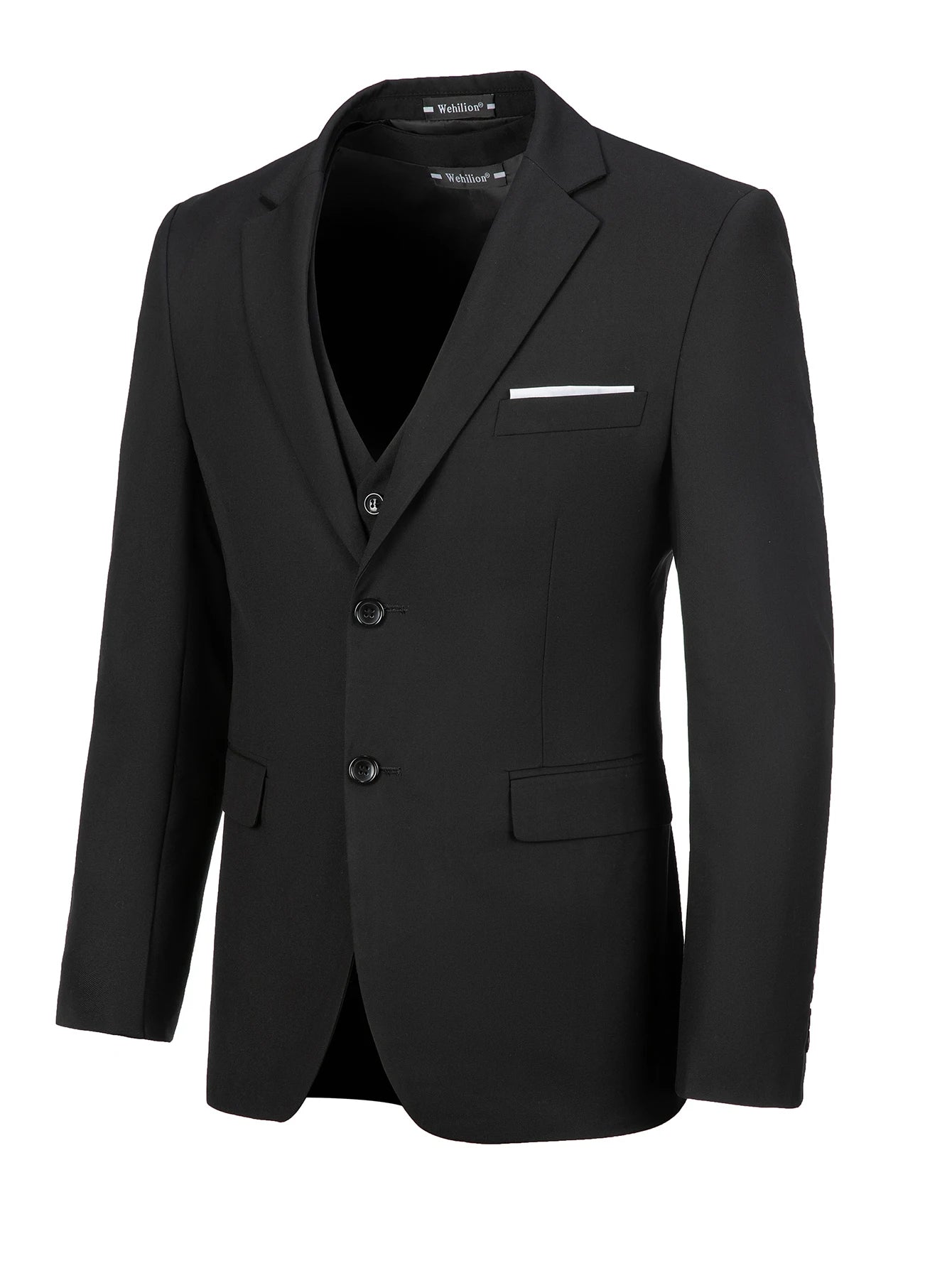 2Pieces Mens Suits Slim Fit Suit Set For Men Blazer&Pants Two Buttons Formal Business Elegant Solid Fashion Black XS-XXXL