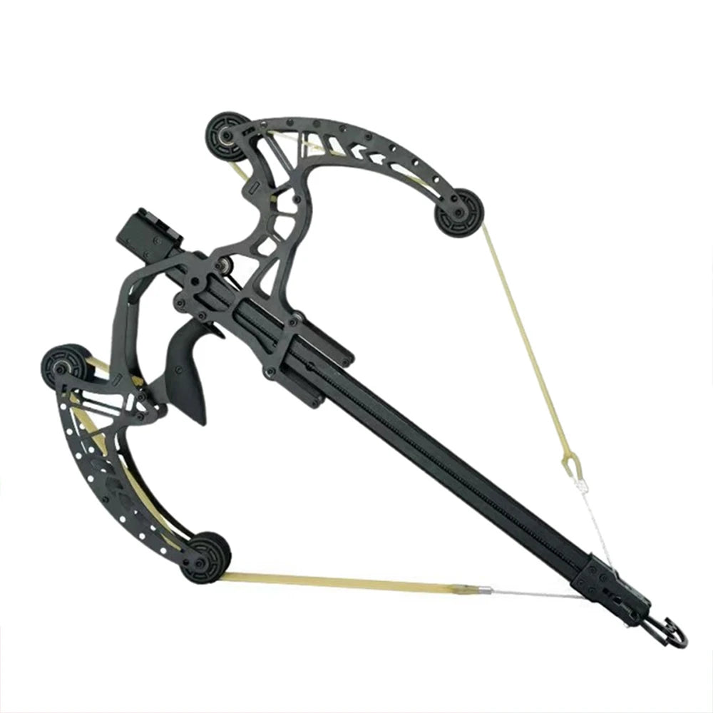 New all-metal 50-round compound bow and arrow compound slingshot steel ball double outdoor high-precision Green light bow