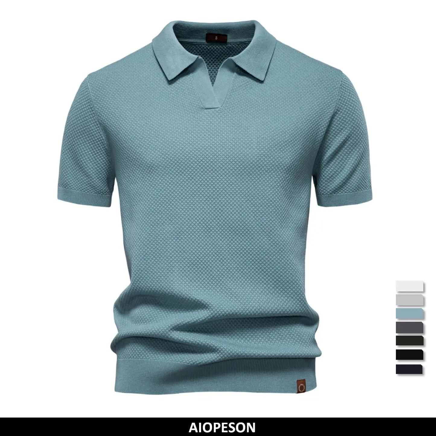 Men's Summer Breathable Polo Shirt Short Sleeve Solid Color Casual Polo Shirts for Men Lightweight Stretch Polo ﻿