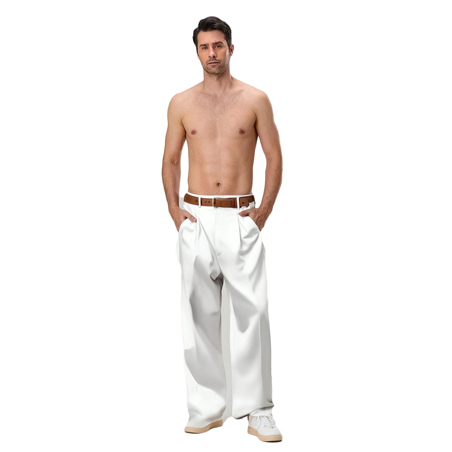 Classic Men s Formal Trousers  Fit Dress Pants Business Office Work Straight Leg Suit Trousers with Pockets for Spring