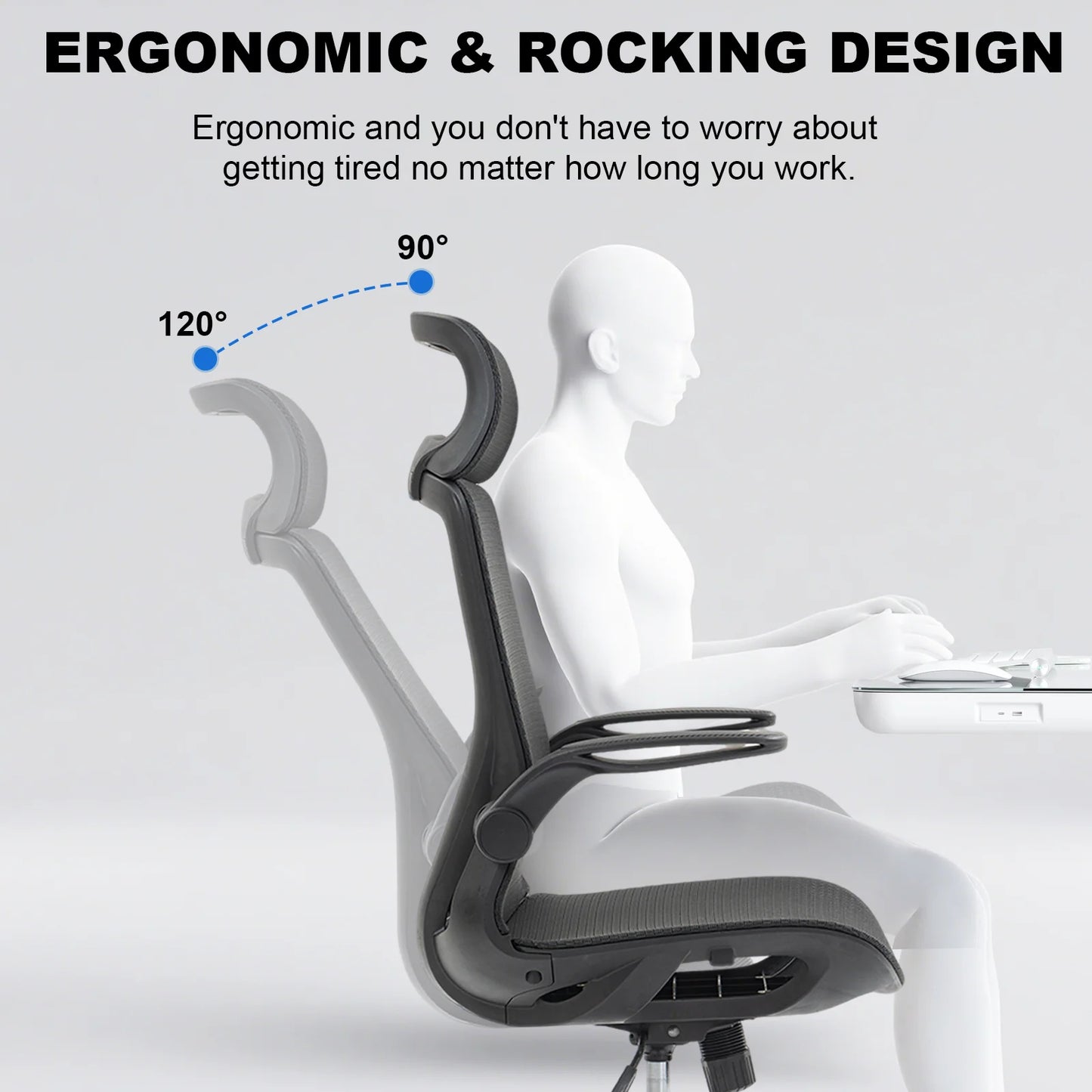 Adjustable Desk Swivel Chairs Computer Chair Recliner Chair Home Furniture Ergonomic High Back Mesh Chair For Office Living Room