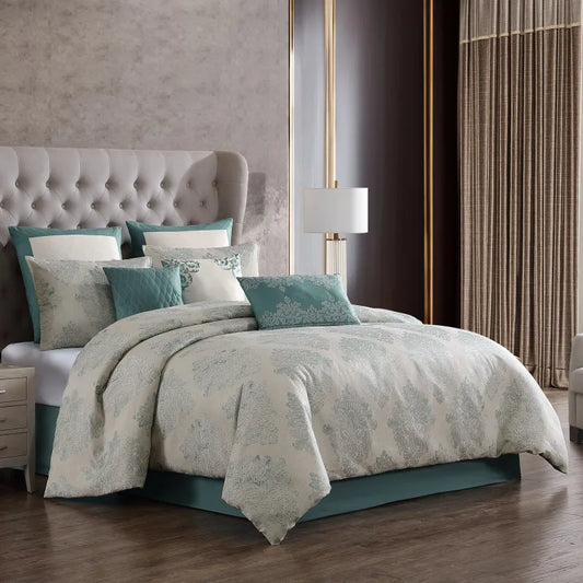 Marana 10 PC King Comforter Set Teal