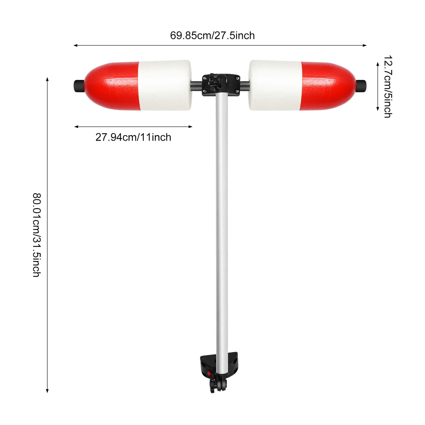 Kayak Outrigger Stabilizer System Detachable Easy Install for Fishing Canoe Marine Boat Balance Support