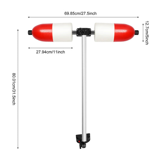 Kayak Outrigger Stabilizer System Detachable Easy Install for Fishing Canoe Marine Boat Balance Support